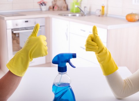 Airbnb cleaner preparing a guest-ready property in Enfield