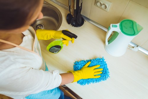 Kitchen and bathroom turnover cleaning for a short-let home