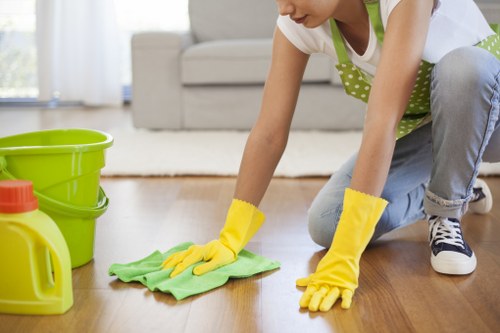 Communal corridor cleaning in a local Enfield property